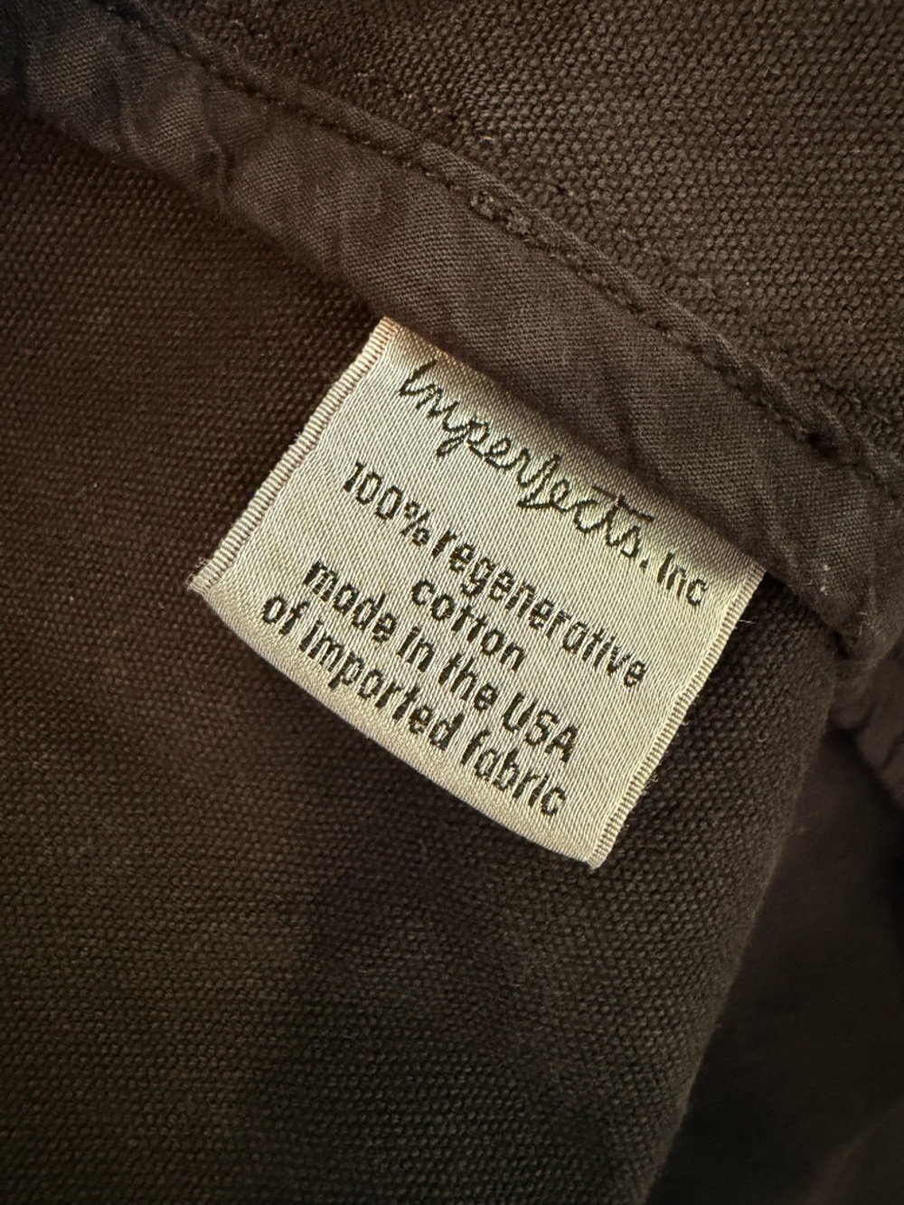 Imperfects Shepherds Shirt Chore Jacket Regenerative Canvas Black L VGUC - Picture 2 of 6